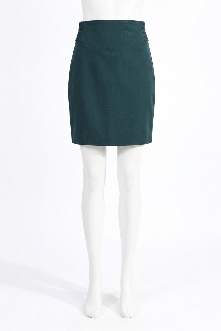 NEW MOLLY BRACKEN high waist mini skirt in dark green